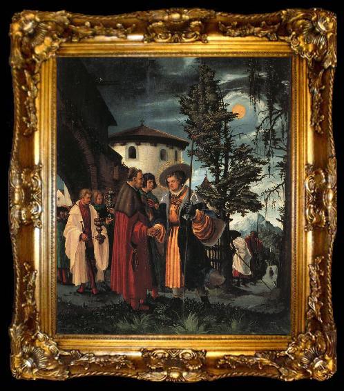 framed  Albrecht Altdorfer The Departure of St.Florian, ta009-2
